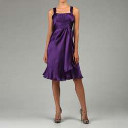 Anne Klein New York Womens Purple Silk Party Dress  