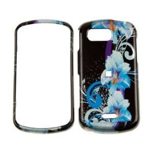 Reinforced Plastic Phone Design Case Cover Blue Flower For Samsung 