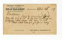1889 John H. McGowan Co Cincinnati OH Pumps Postal Card  