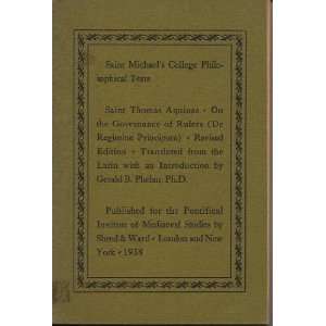  Saint Michaels College Philosophical Texts  Saint Thomas 