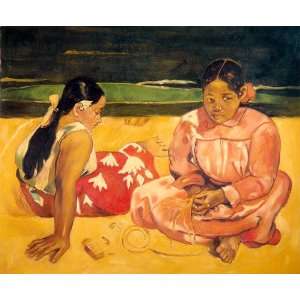  Oil Painting Women on the Beach Paul Gauguin Hand 