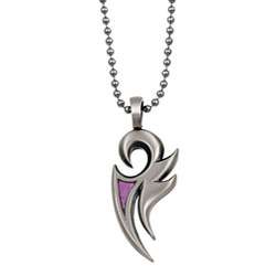 Bico Australia Pewter and Pink Resin Phoenix Necklace   
