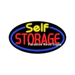  Flashing Self Storage Neon Sign (Oval)