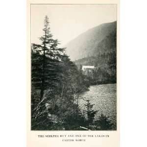  1925 Print Shelter Hut Lake Carter Notch White Mountain 
