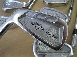 LH CALLAWAY RAZR X FORGED IRONS 4 PW PROJECT X FLIGHTED 6.0  