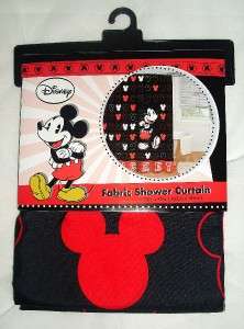   MOUSE FABRIC SHOWER CURTAIN by Disney Home Bathroom Decor GREAT GIFT