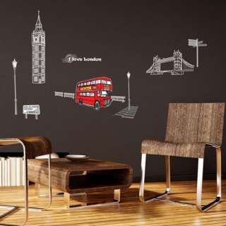 London Wall Decal Removable Decor Adhesive Stickers  