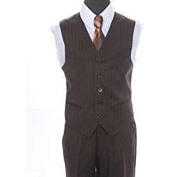 Ferrecci Big Boys Chocolate Brown 3 piece Suit  