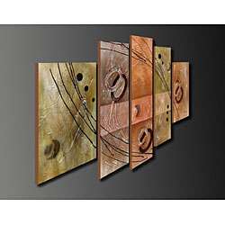   painted Oil on Canvas Wall Decoration 5 piece Art Set  