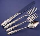 silver flutes towle 4pc sterling place setting expedited shipping 