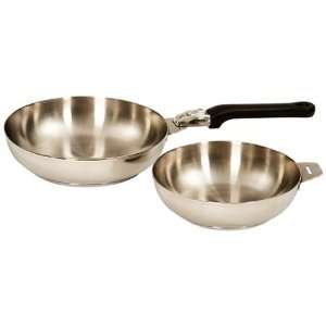    Stansport Stainless Steel 2 Piece Fry Pan Set 