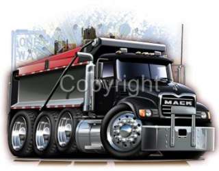   Truck Hauler Cartoon Tshirt #9460 Big Rig Construction Site  