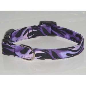  Black Purple Fire Flames Dog Collar X Large 1 Everything 