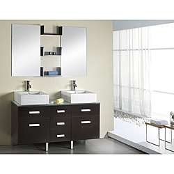   Finish 55 inch Double Sink Bathroom Vanity Set  