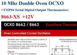 10 Mhz Double Oven OCXO +TMP04 8663 XS +12V  