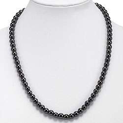 Handmade Hematite and Silver Bead Necklace (Thailand)  