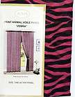 Zebra Print 2 Panels Pink Sheer Voile Rod Pocket Curtain Set