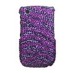 Purple Zebra Rhinestone Bling Hard Case Cover Blackberry Curve 8520 