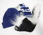   MENTALGEAR TURTLE FUR Boys Blue Camouflage Skunk Winter Hat Set OS
