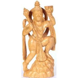  Lord Hanuman   Kadamba Wood Sculpture from Jaipur