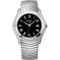 Ebel Classic Mens Stainless Steel Black Face Watch