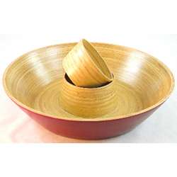 Bamboo Chip and Dip Bowl (Vietnam)  