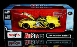 Honda S 2000 PRO RODZ Diecast 124 Scale #51 Yellow MIB  