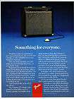 Fender Champ Amp 12 Tube Amplifier Vintage Print Ad 1986