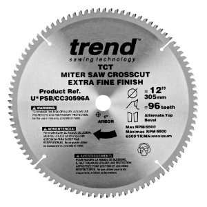   Blade 12 Inch by 96 Tooth 1 Inch Bore Sliding Compound Miter Saw Blade