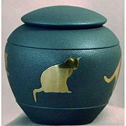 Silhouette Inlaid Shale Cat Urn   For cats up to 30 lbs   