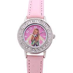 Disney Brisa Hannah Montana Girls Pink Leather Watch  