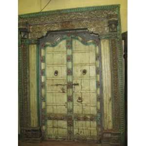   Door Carved Teak Ornate Carved Haveli Door From Jaipur