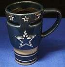 Dallas Cowboys 16 Oz Ceramic Sculpted Travel Mugs New