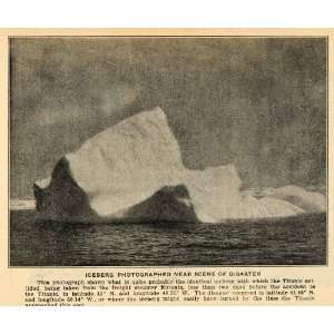  1912 Print Titanic Historic Image Shipwreck Disaster Iceberg 
