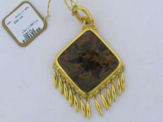 NEW GURHAN 24K GOLD GEMSTONE PENDANT $4380  