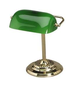 Green 14 in High Desk Top Bankers Lamp  