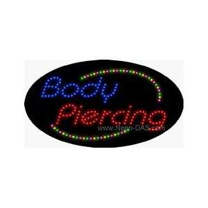 Body Piercing Chasing Flashing LED Sign 15 x 27