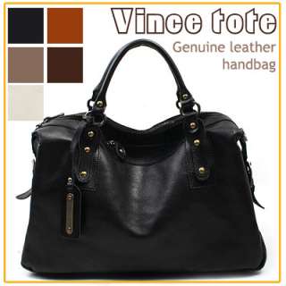 MADE IN KOREA]Womens Genuine leather VINCE TOTE Handbag Satchel 