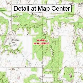  USGS Topographic Quadrangle Map   Opdyke, Illinois (Folded 