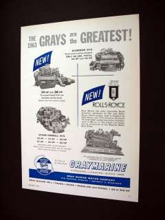 Gray Marine V8 & Rolls Royce Marine Engines print Ad  