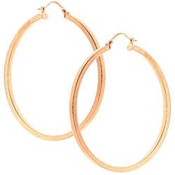 14k Rose Gold Hoop Earrings  