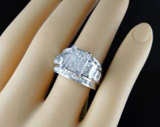   PRINCESS CUT DIAMOND ENGAGEMENT BRIDAL WEDDING BAND RING 1.5 CT  