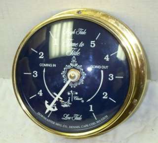 Fishermans Time to Tide Ships Clock by Downeaster Brass with Convex 