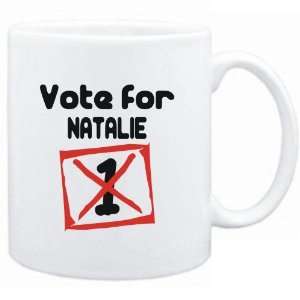  Mug White  Vote for Natalie  Female Names Sports 