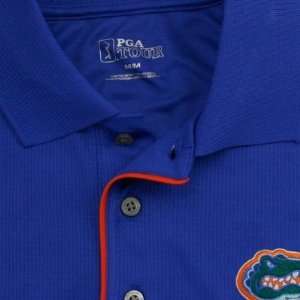  NCAA PGA TOUR Florida Gators Royal Blue Piped Polo   (Size 