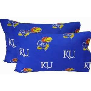  Kansas Jayhawks Printed Pillow Case   King   Solid