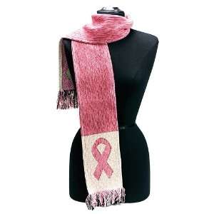  Pink Ribbon Fringed 60 Scarf