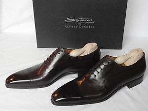 NEW Santoni For Dunhill Brown Calf Leather Lace Up Shoes UK 12 With 