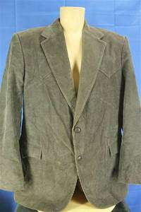 Circle S Ranch Wear 46R 46 Regular Dark Gray Corduroy Western Suit 