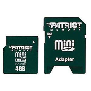  Patriot Signature Mini Sdhc Card, 4GB, Class 6 